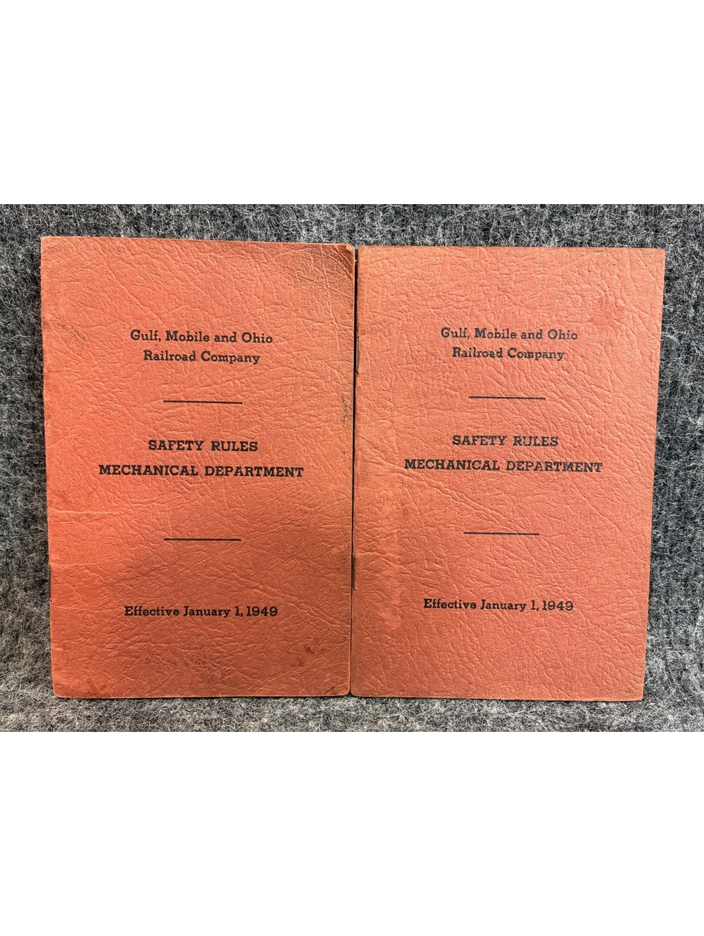 Vtg Gulf Mobile Ohio Railroad Company Safety Mechanical Department Booklets 1949